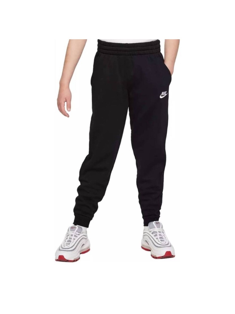 Nike Unisex Size Small Kids Black Logo Joggers Sweatpants